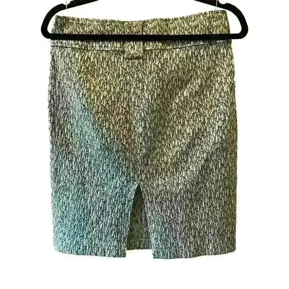 Cat Lady Brand Women's Black Tweed Pencil Skirt M Geometric Knee Length - Picture 2 of 7